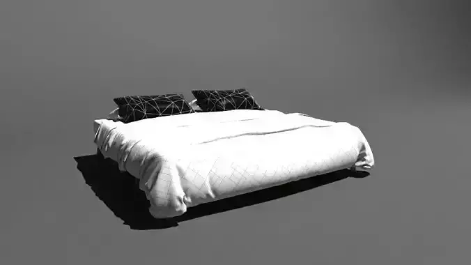 cama linea smooth Low-poly 3D model