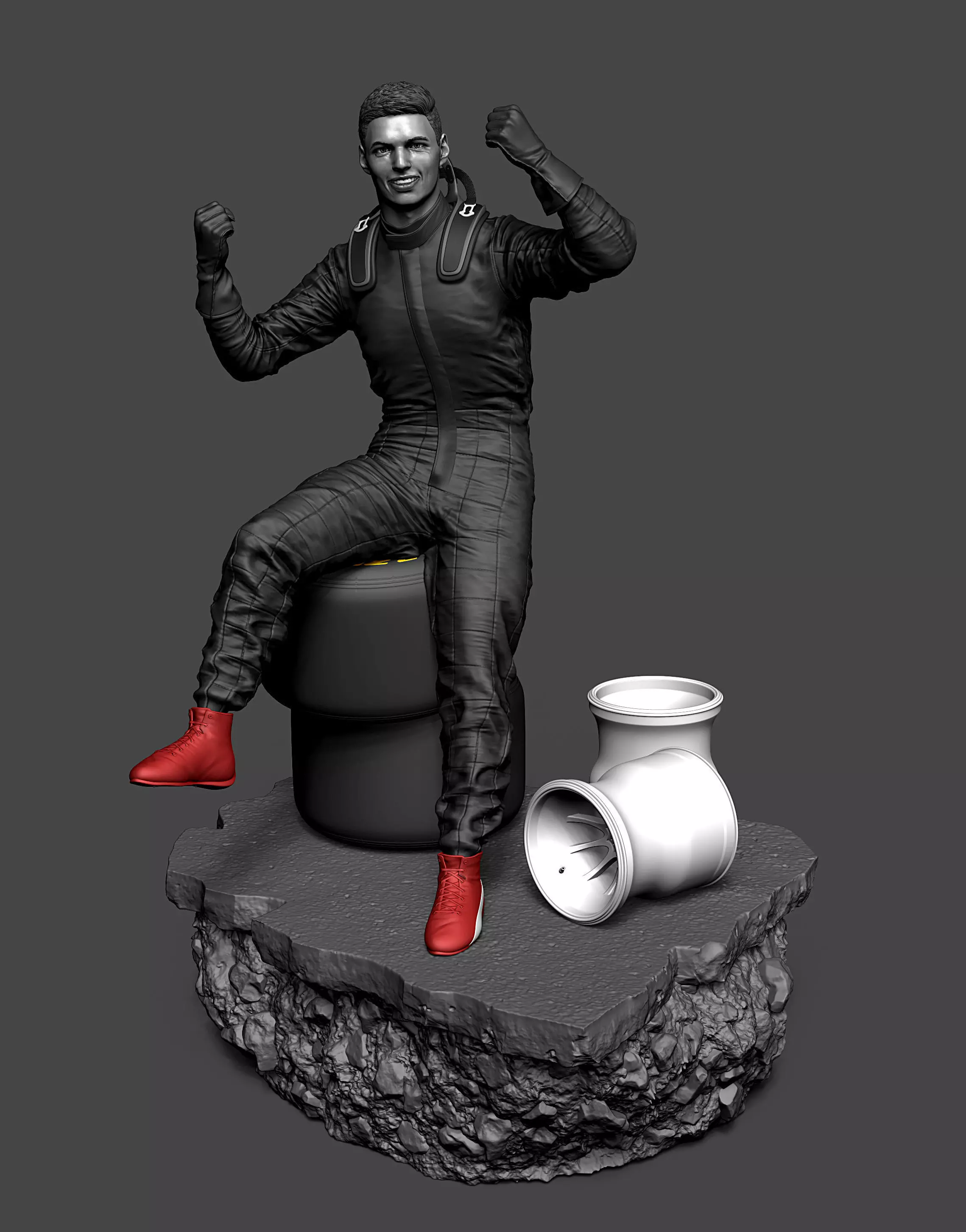 Max Verstappen 1-8 Scale Statue 3D print model