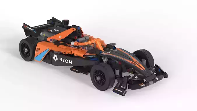 Neom Mclaren Formula E Race Car Low-poly 3D model