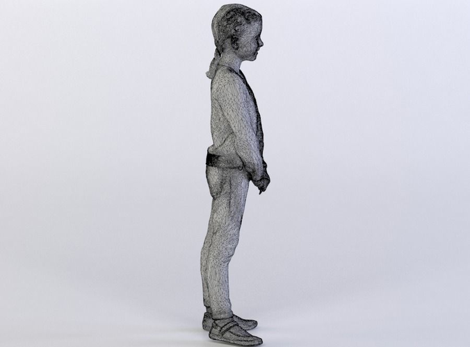 Little Girl Zoey 001 with grey sweater and blue jeans