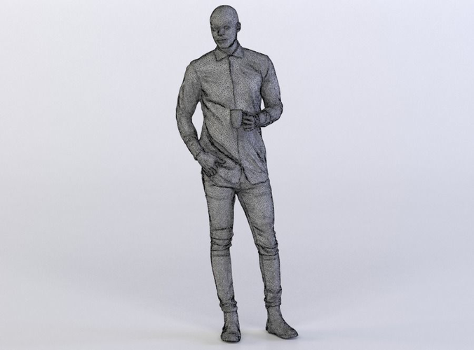 Andrew 002 Man with white shirts holding a cup