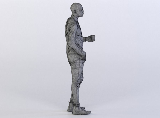 Andrew 002 Man with white shirts holding a cup