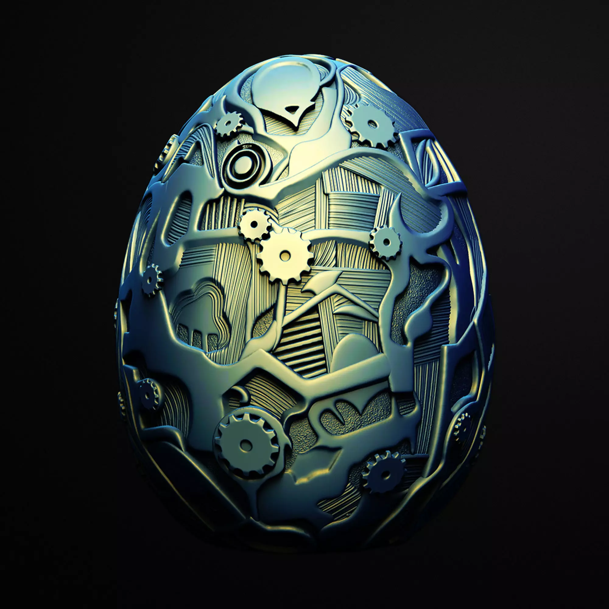 Titan Scale Dragon Egg 3D Printer STL File 3D print model