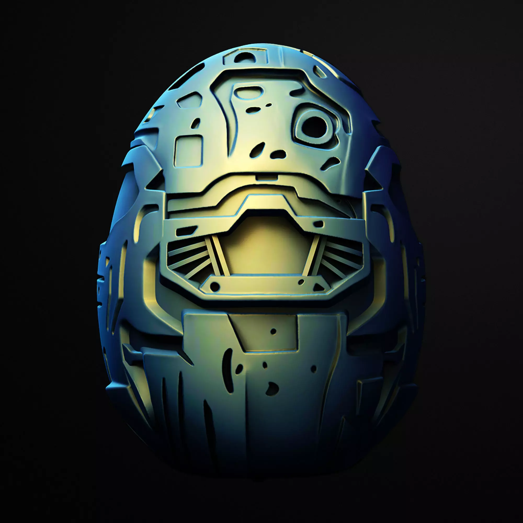 Circuit Hatch Dragon Egg 3D Printer STL File 3D print model