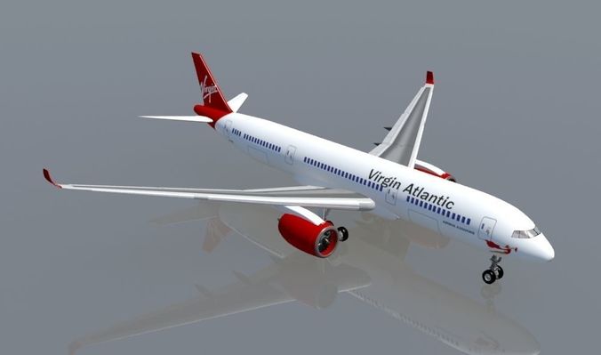 Airbus A350 XWB Virhin 3D model