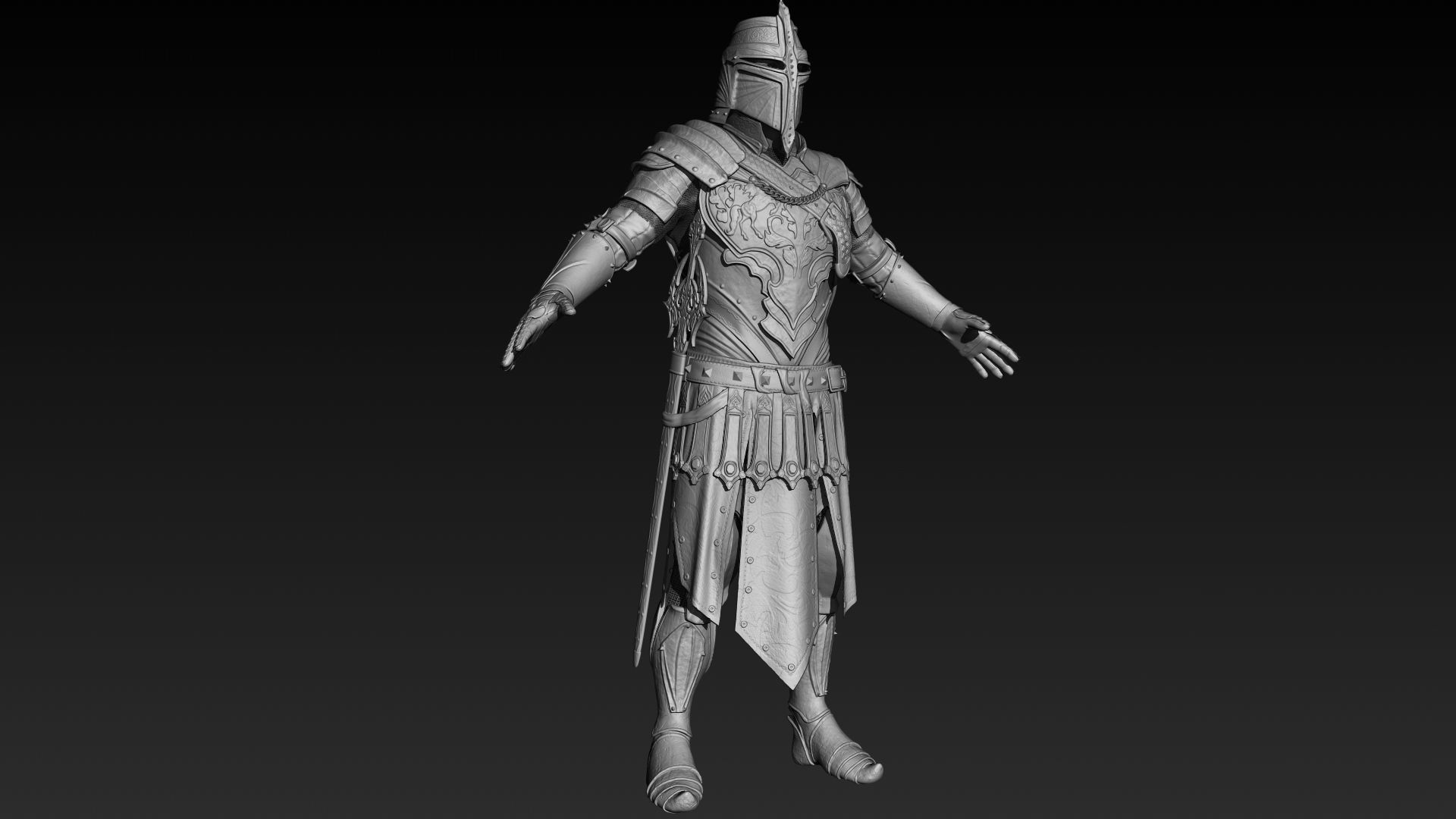 Knight Zbrush 3D model_1