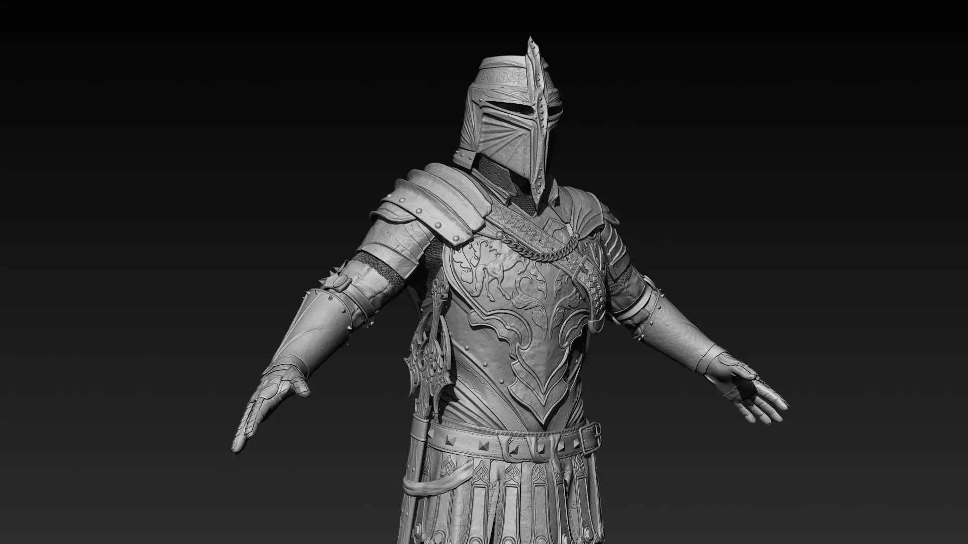 Knight Zbrush 3D model_0