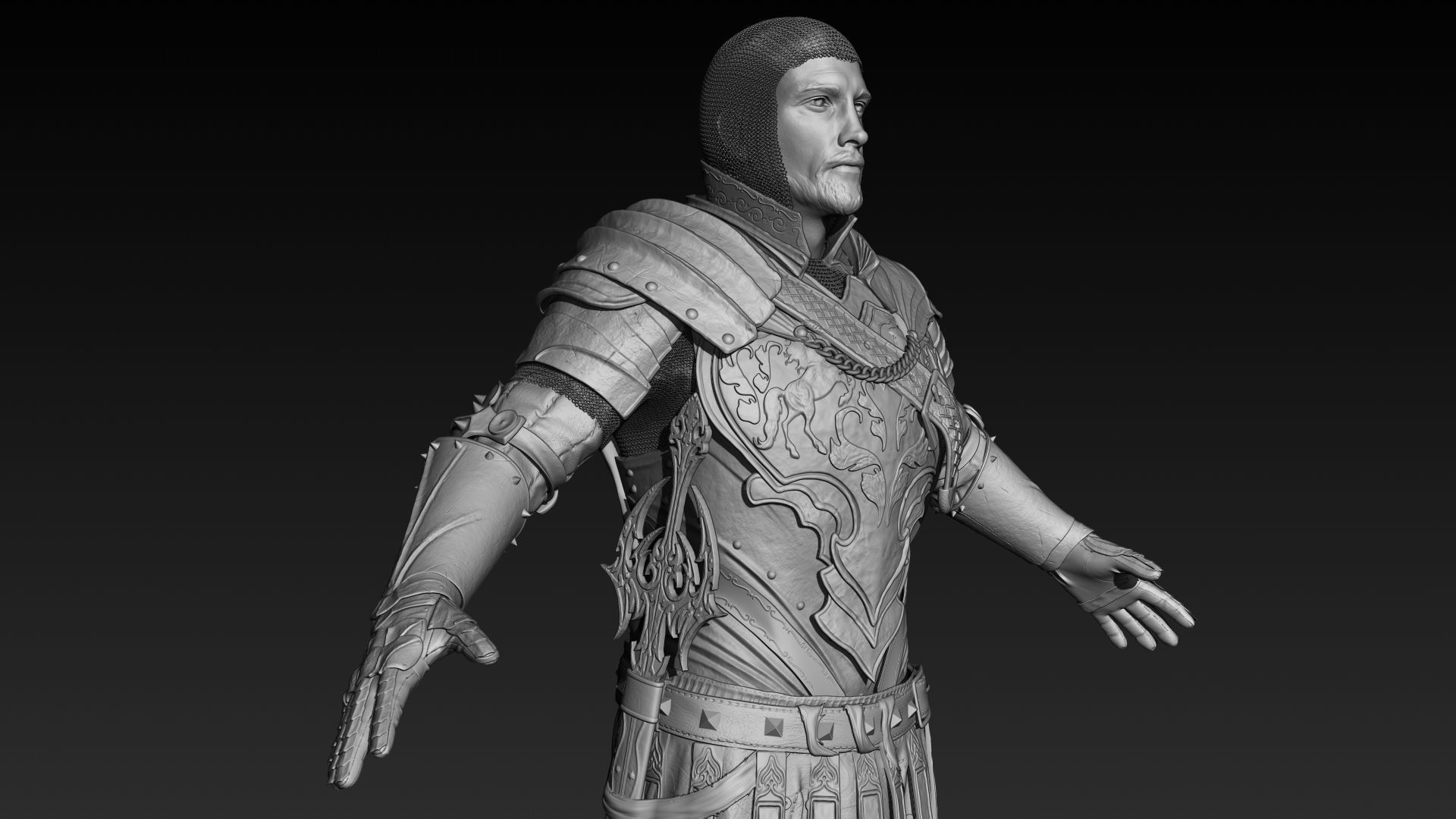 Knight Zbrush 3D model_8