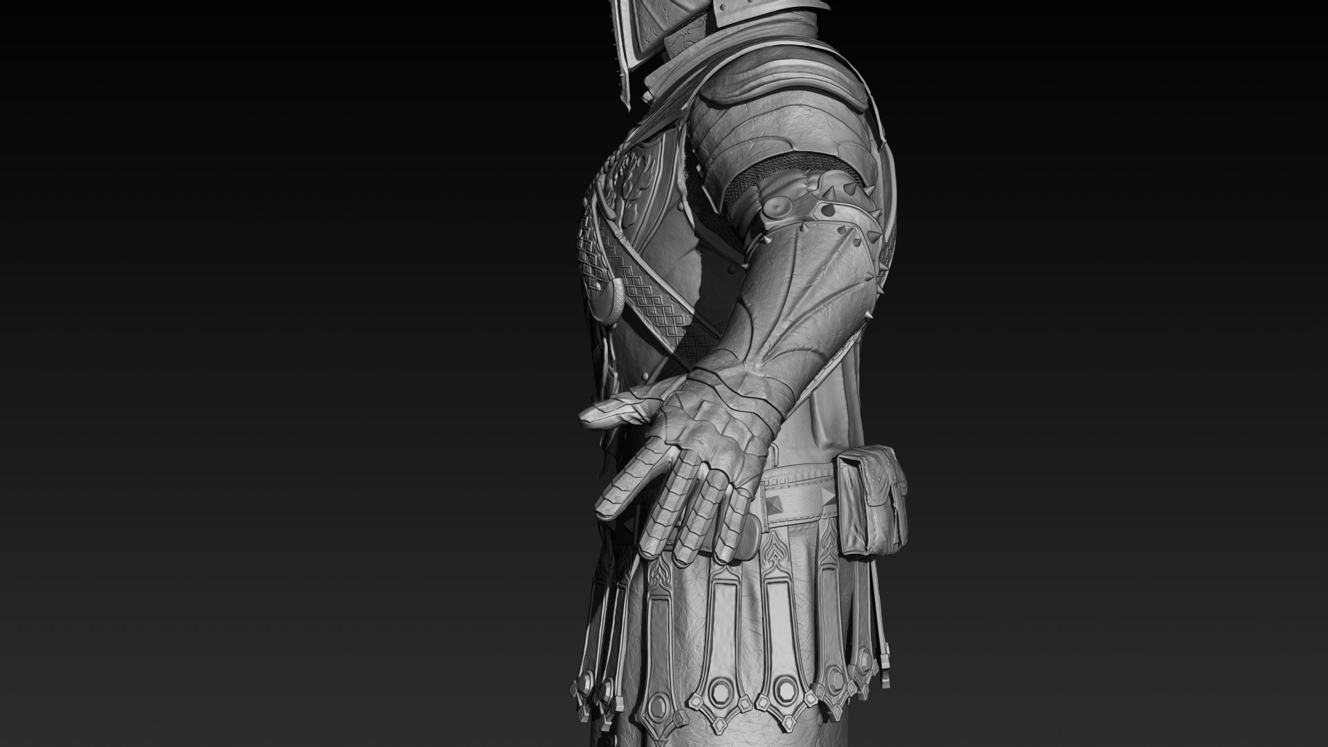 Knight Zbrush 3D model_5