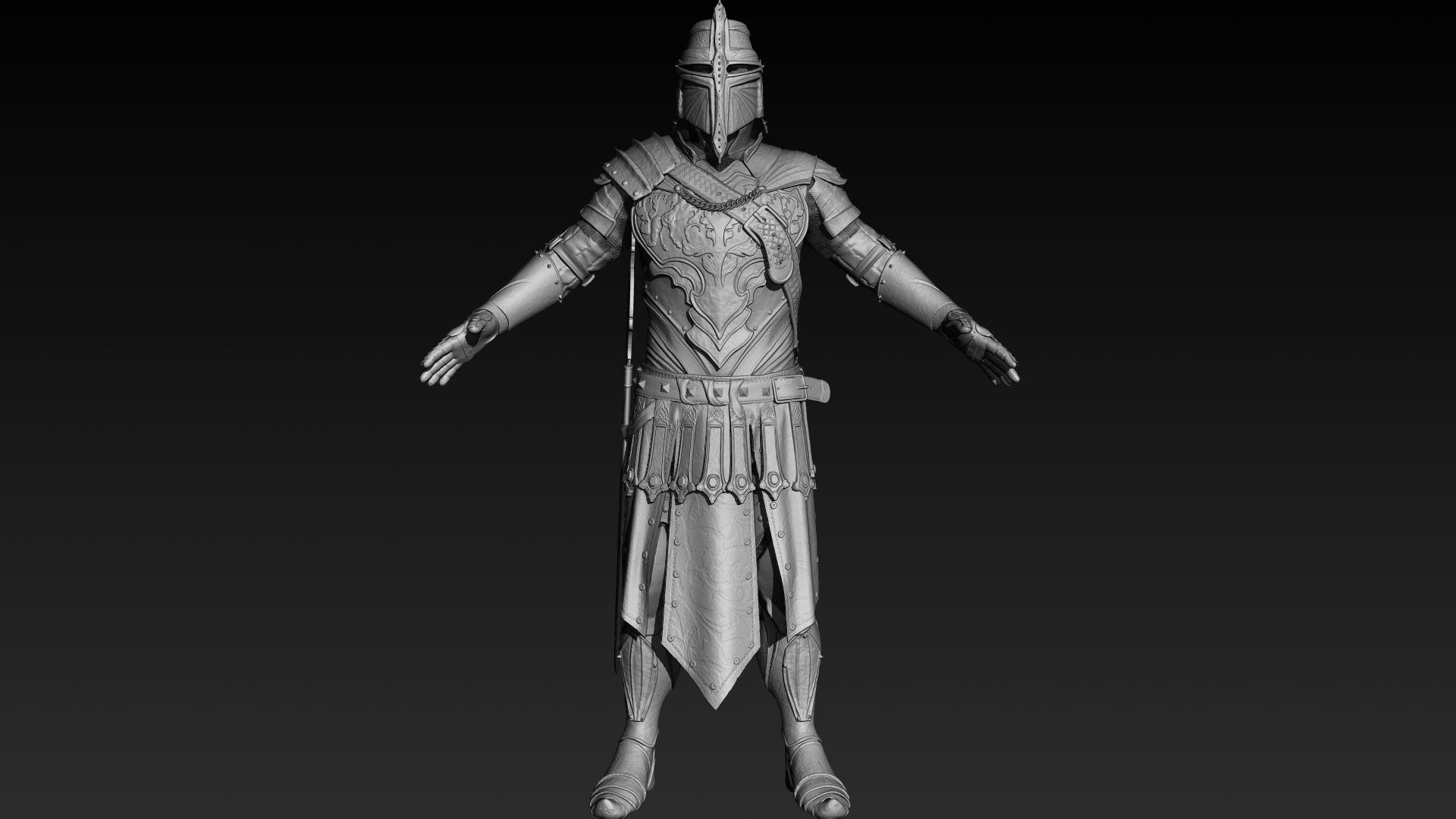 Knight Zbrush 3D model_2