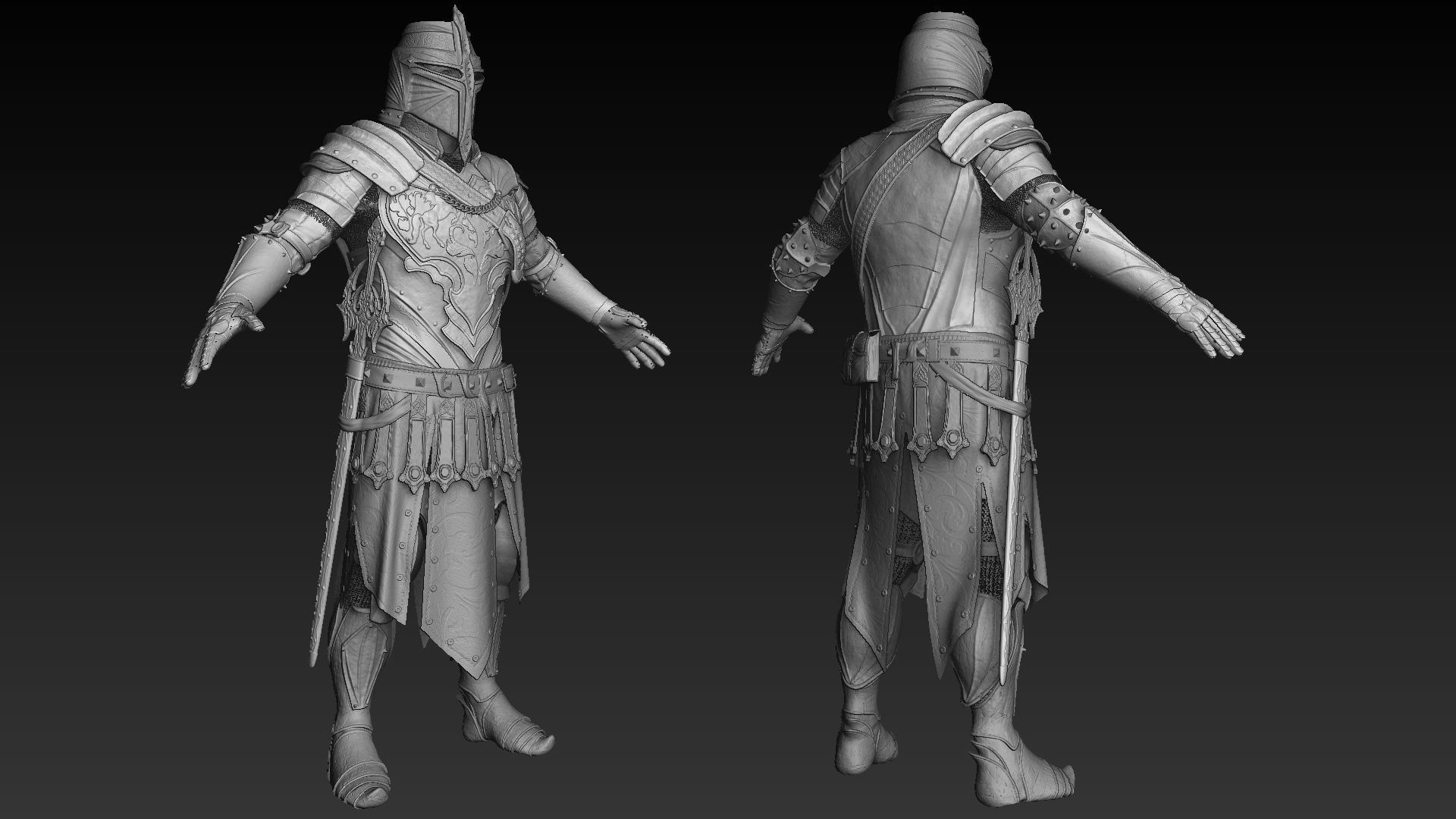 Knight Zbrush 3D model_9
