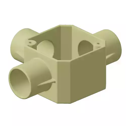 Plastic Premium Tee Junction Box Toy 3D model