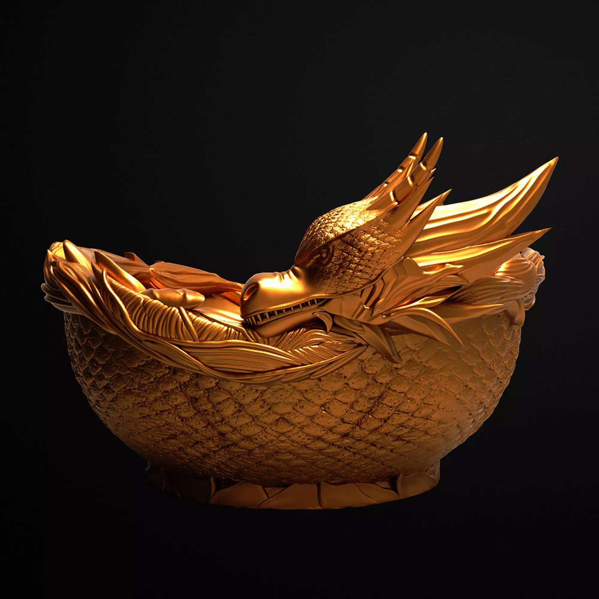 Dragon Embrace Vase 3D Printable STL File 3D print model