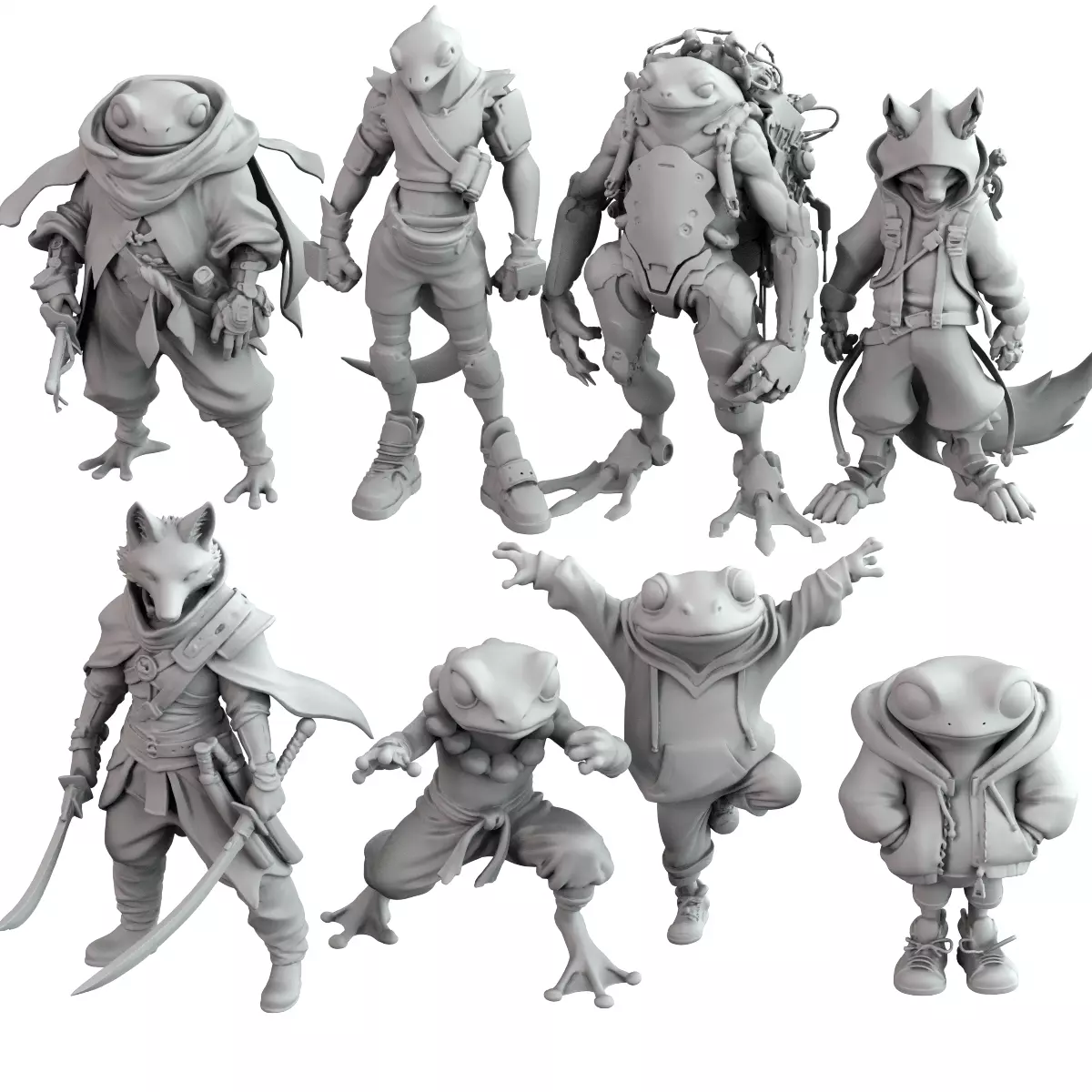 3D Fantasy Animal Miniatures for Printing Pack 2 3D print model