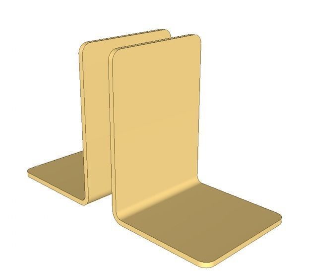 gold bookends Low-poly 3D model_5