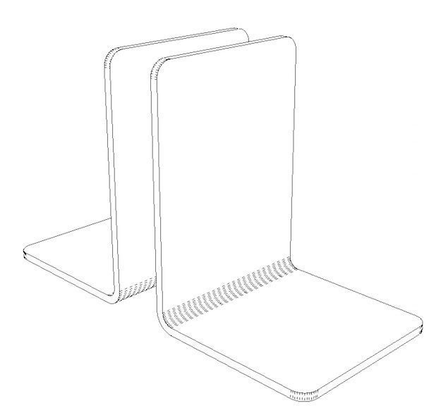 gold bookends Low-poly 3D model_6