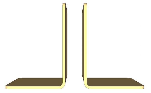 gold bookends Low-poly 3D model_3