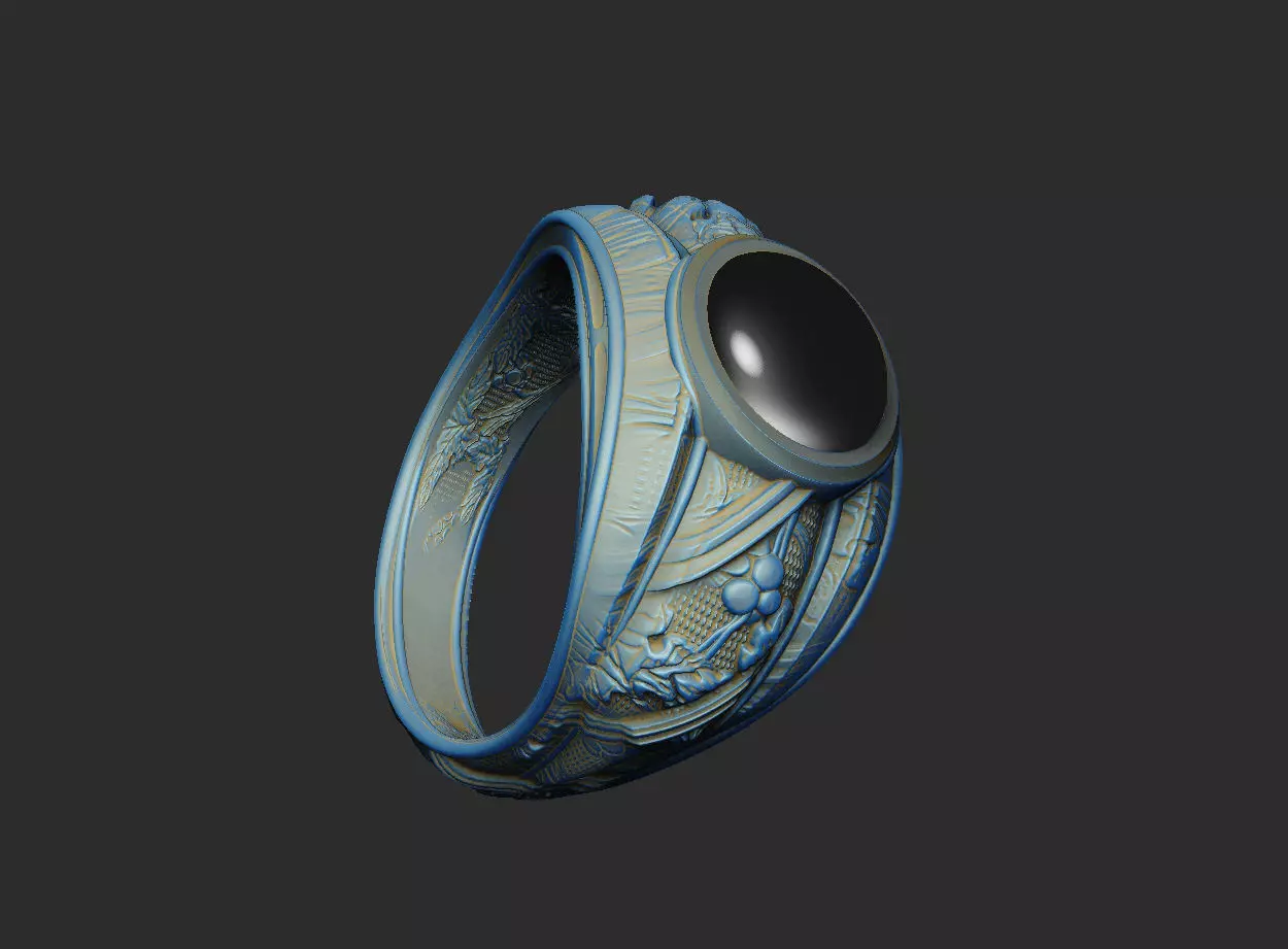 Brass bronze gold silver sterling strong grapes relief 3D print model