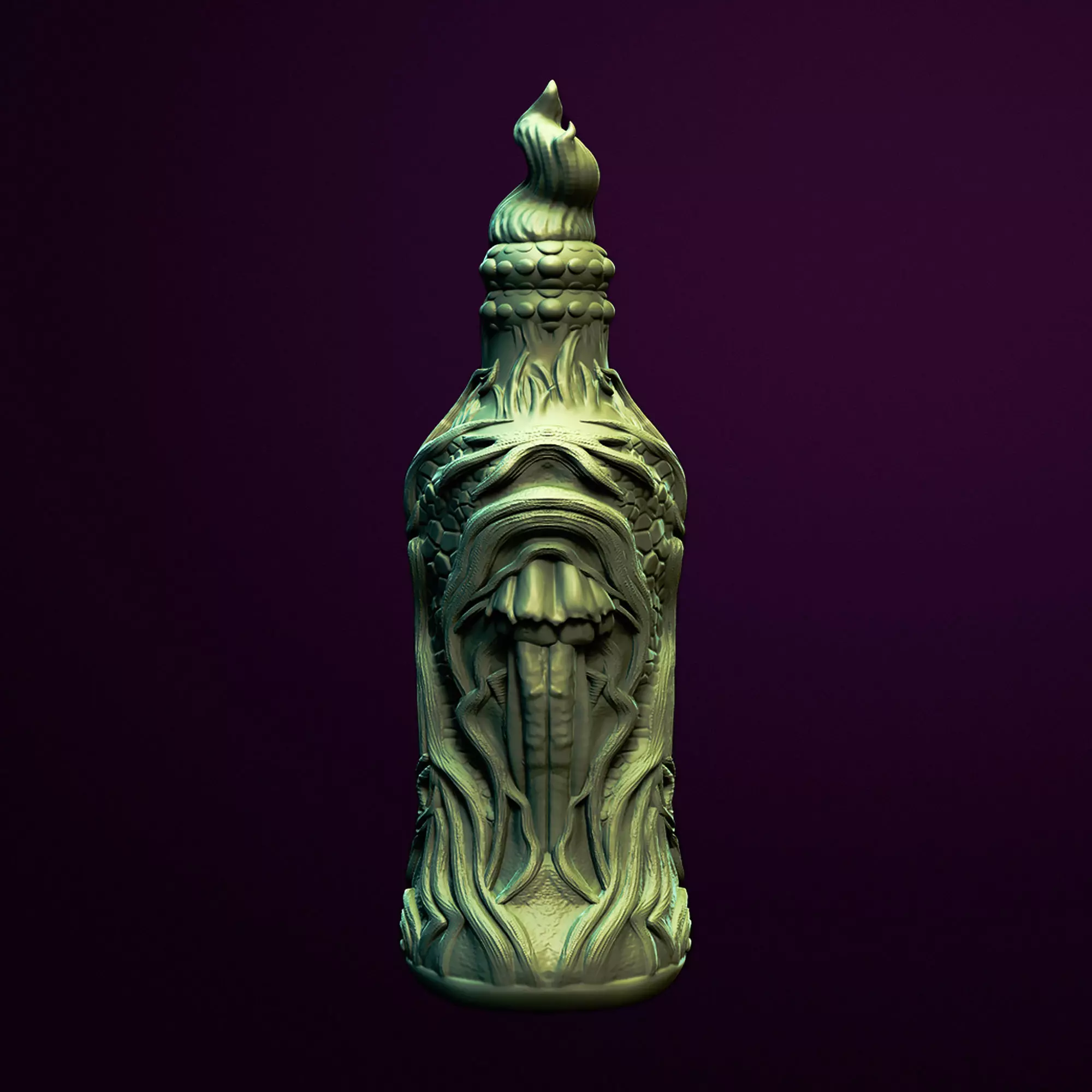 Inferno Dragonfire Tongue Bottle 3D Printable STL File 3D print model