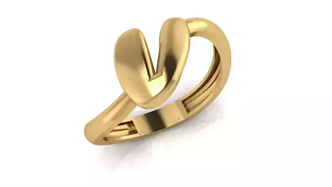 V alphabet bypass shell hallow ring