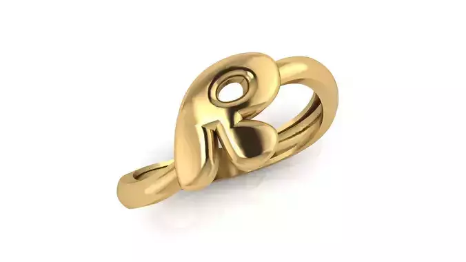 R alphabet bypass shell hallow ring