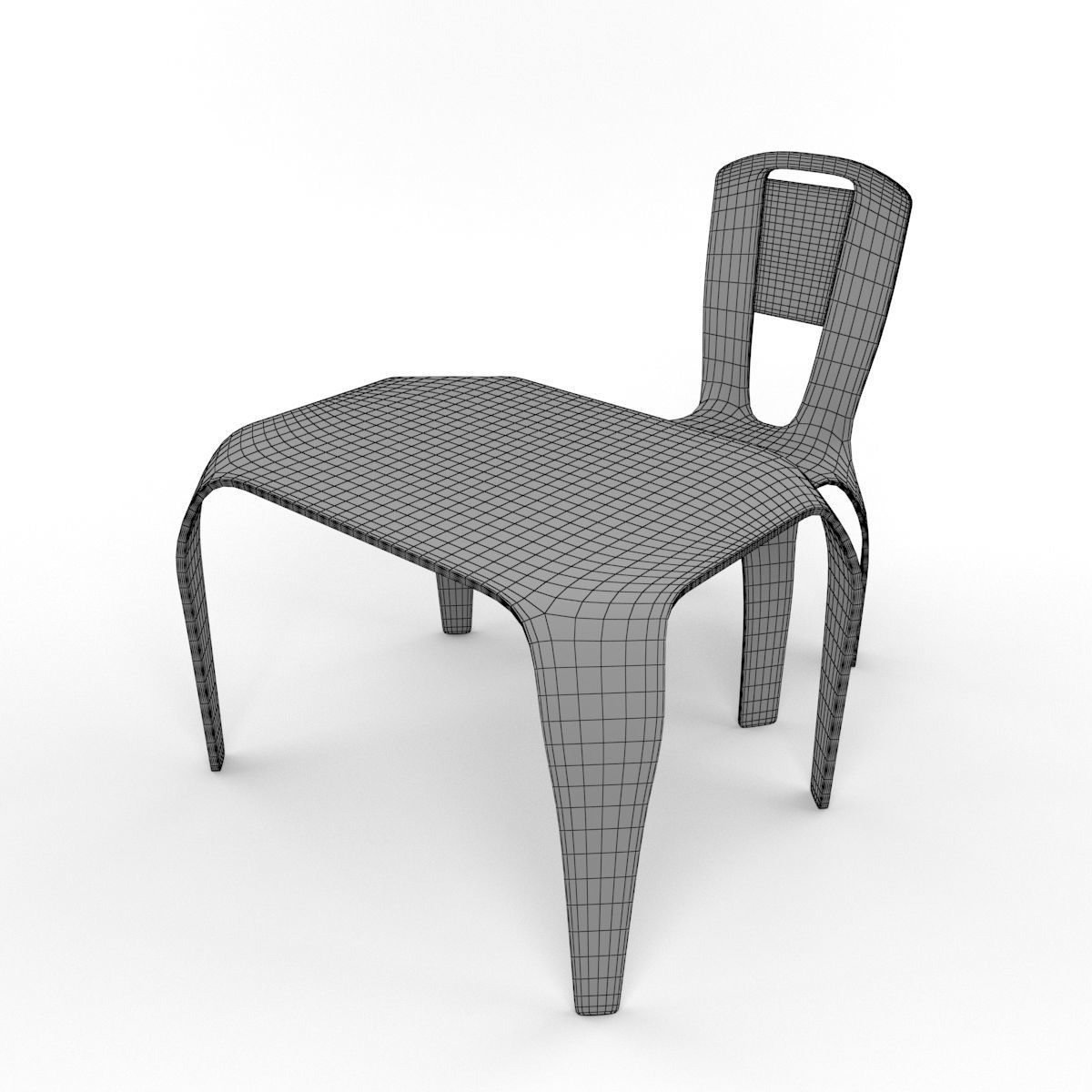 table chair for kids 3D model_3