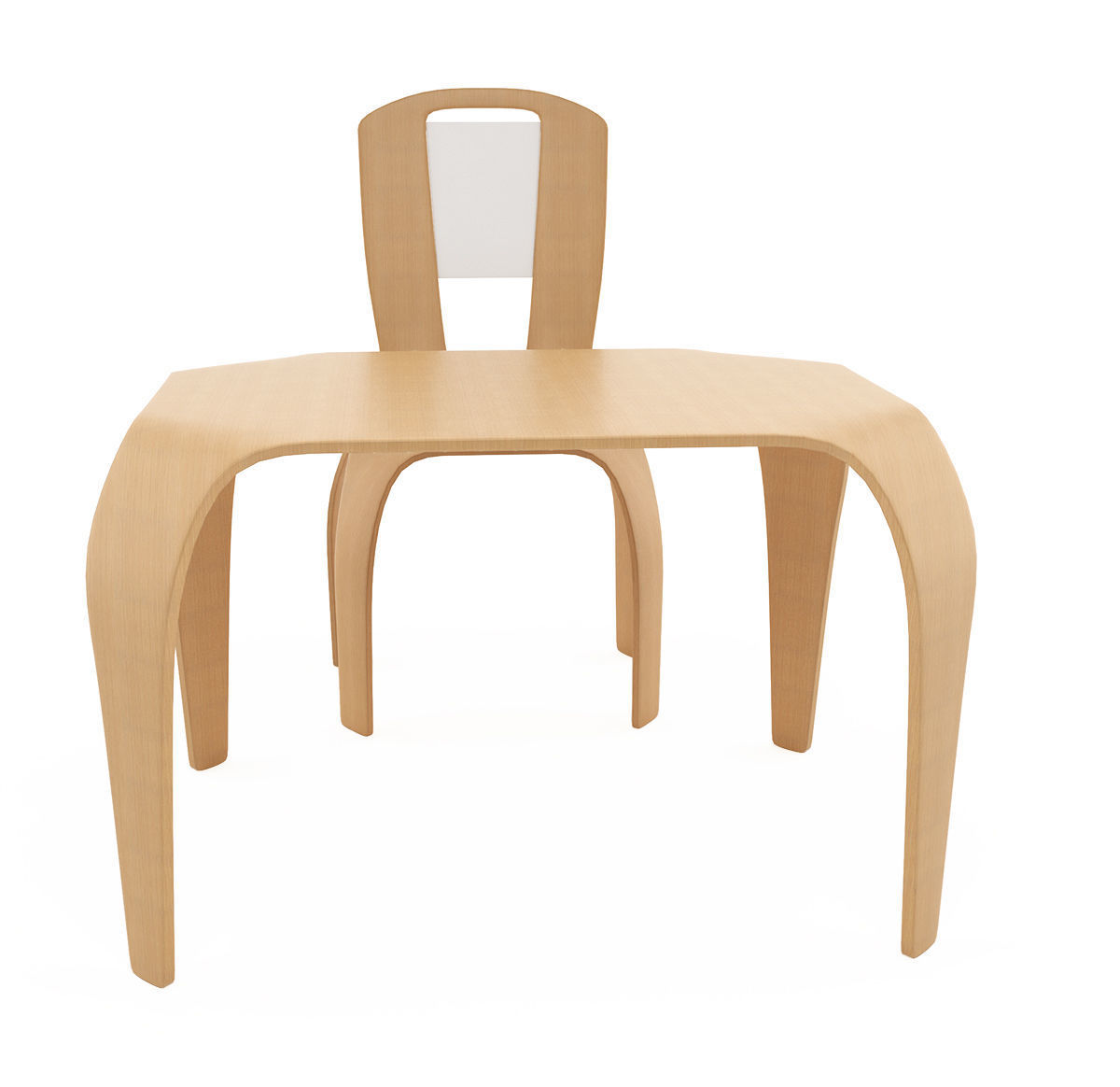 table chair for kids 3D model_2