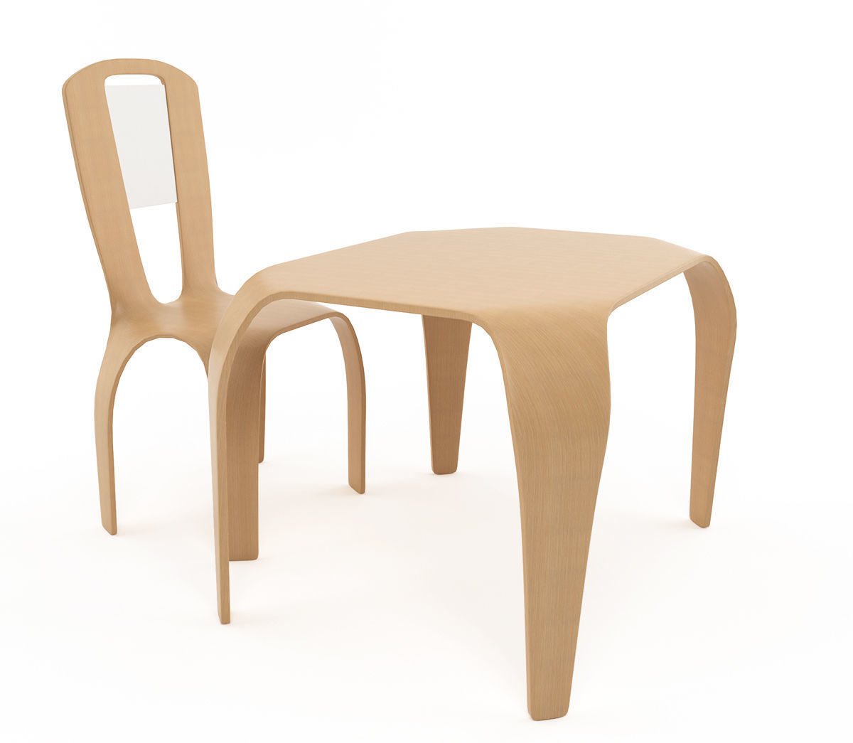 table chair for kids 3D model_1