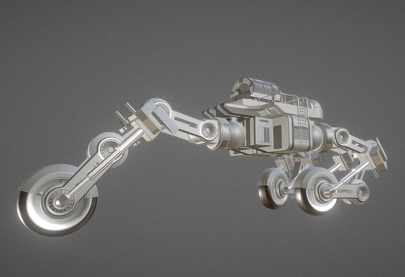 Futuristic Trike High Poly Version 4 3D model