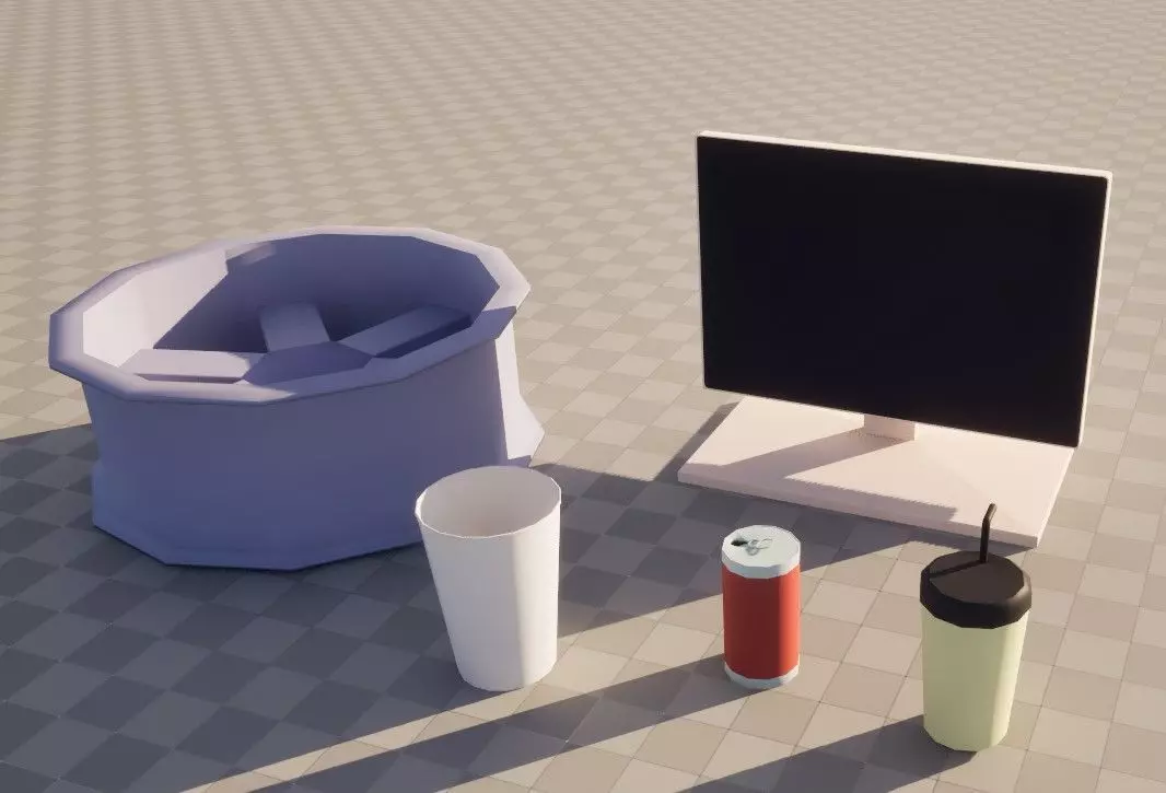 TrashPack Free low-poly 3D model