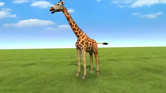 Giraffe rigged  animated 