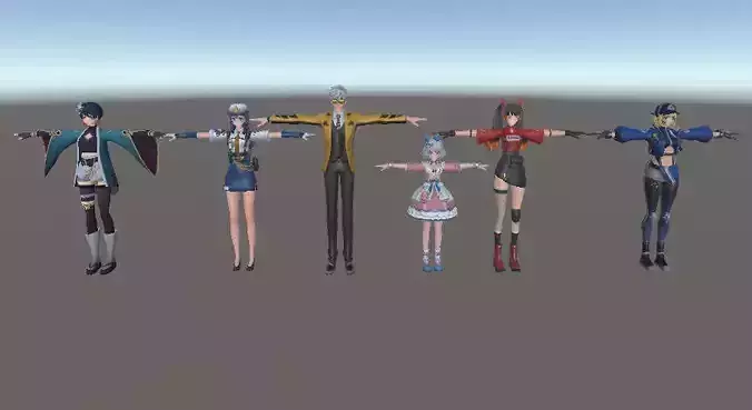 Super Mecha Champions characters 3D model