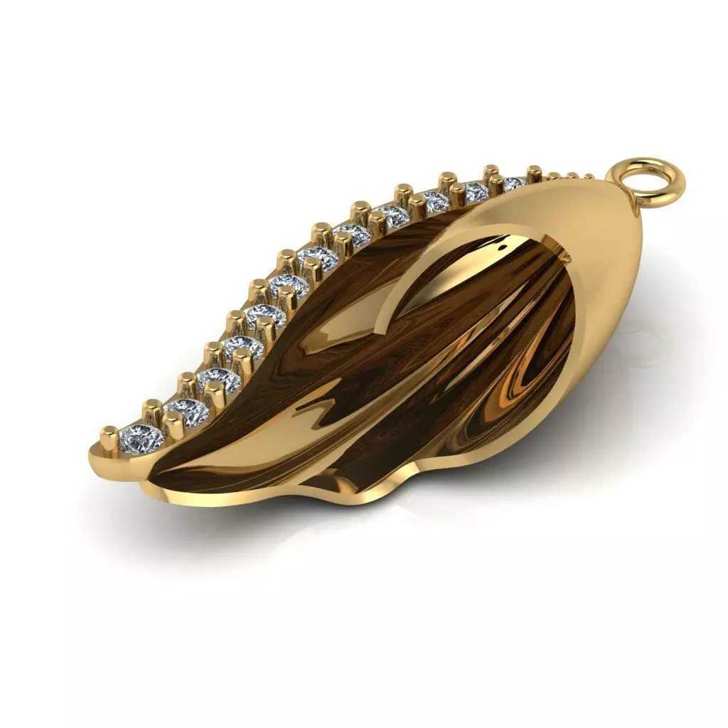 sea shell gold necklace - snail gold necklace 3D print model
