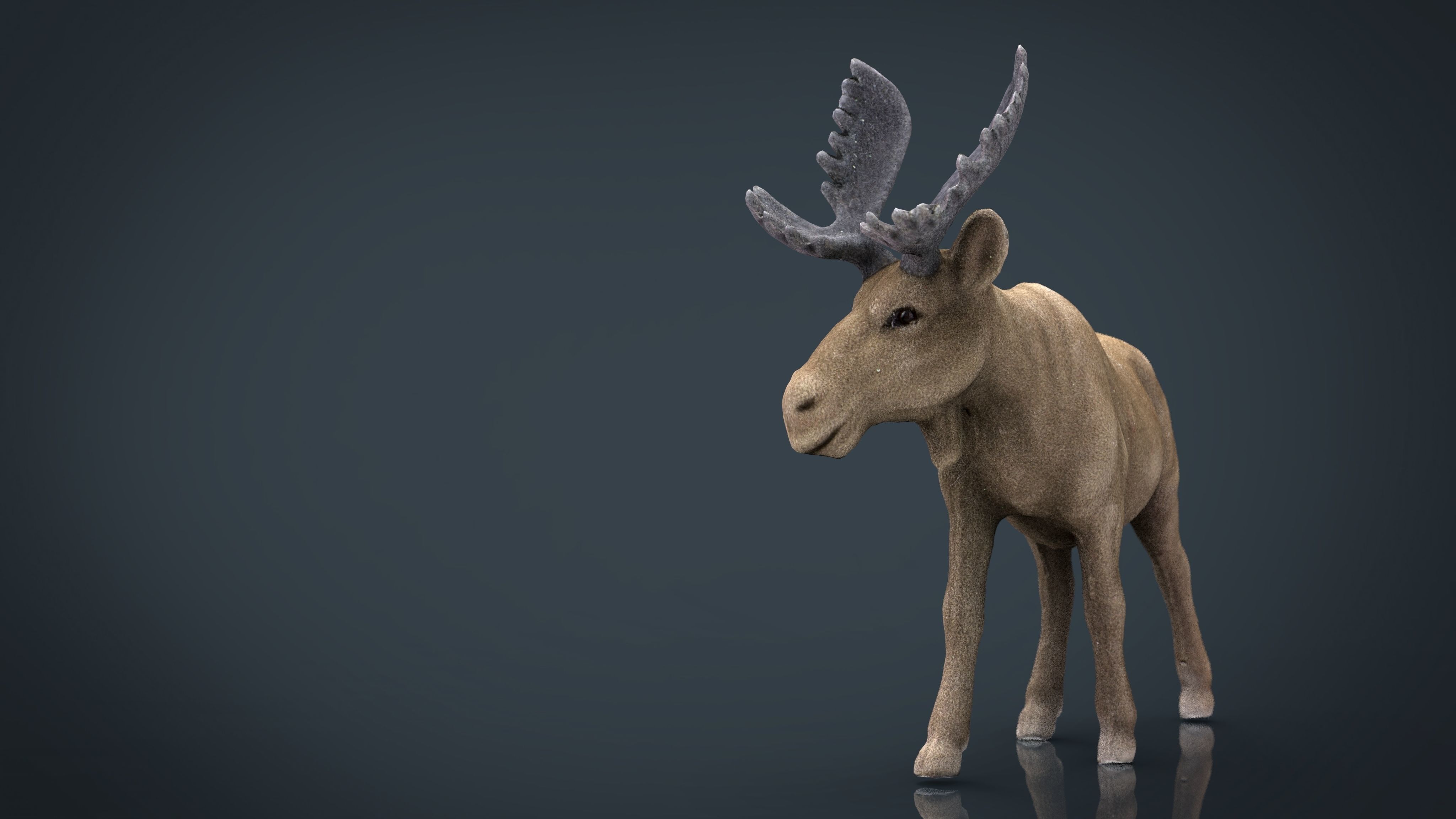 CHRISTMAS ELK Low-poly 3D model_9