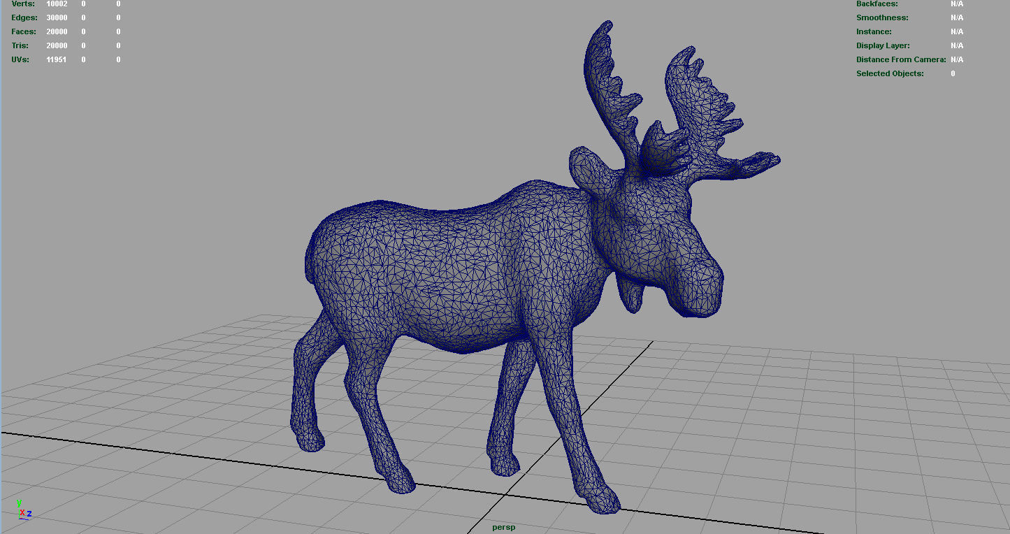 CHRISTMAS ELK Low-poly 3D model_4