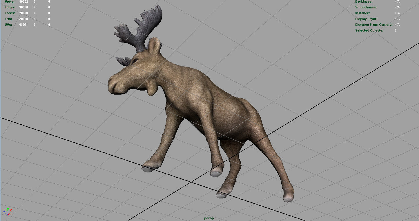 CHRISTMAS ELK Low-poly 3D model_13