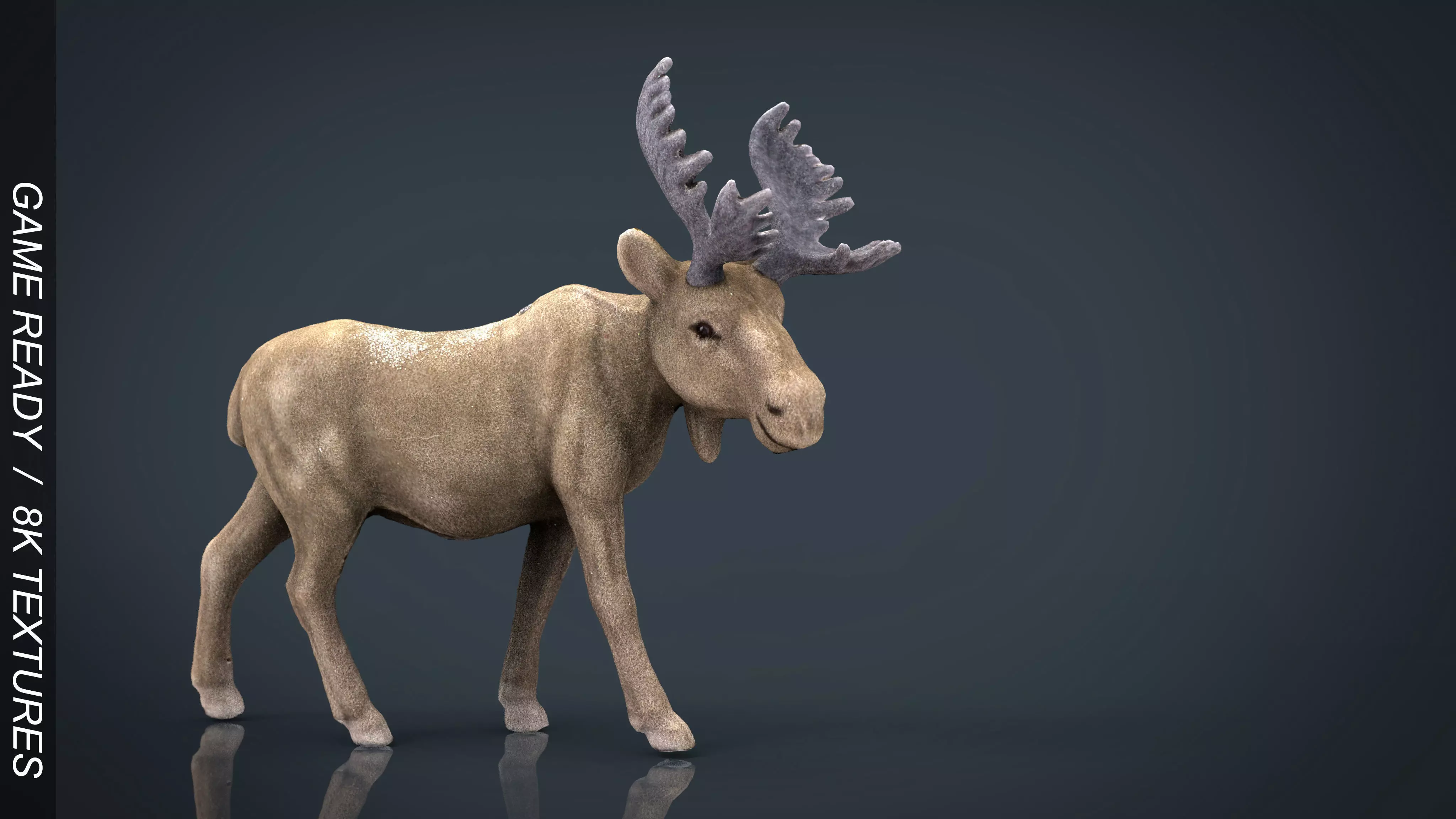 CHRISTMAS ELK Low-poly 3D model_0