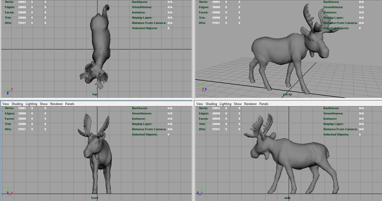 CHRISTMAS ELK Low-poly 3D model_5