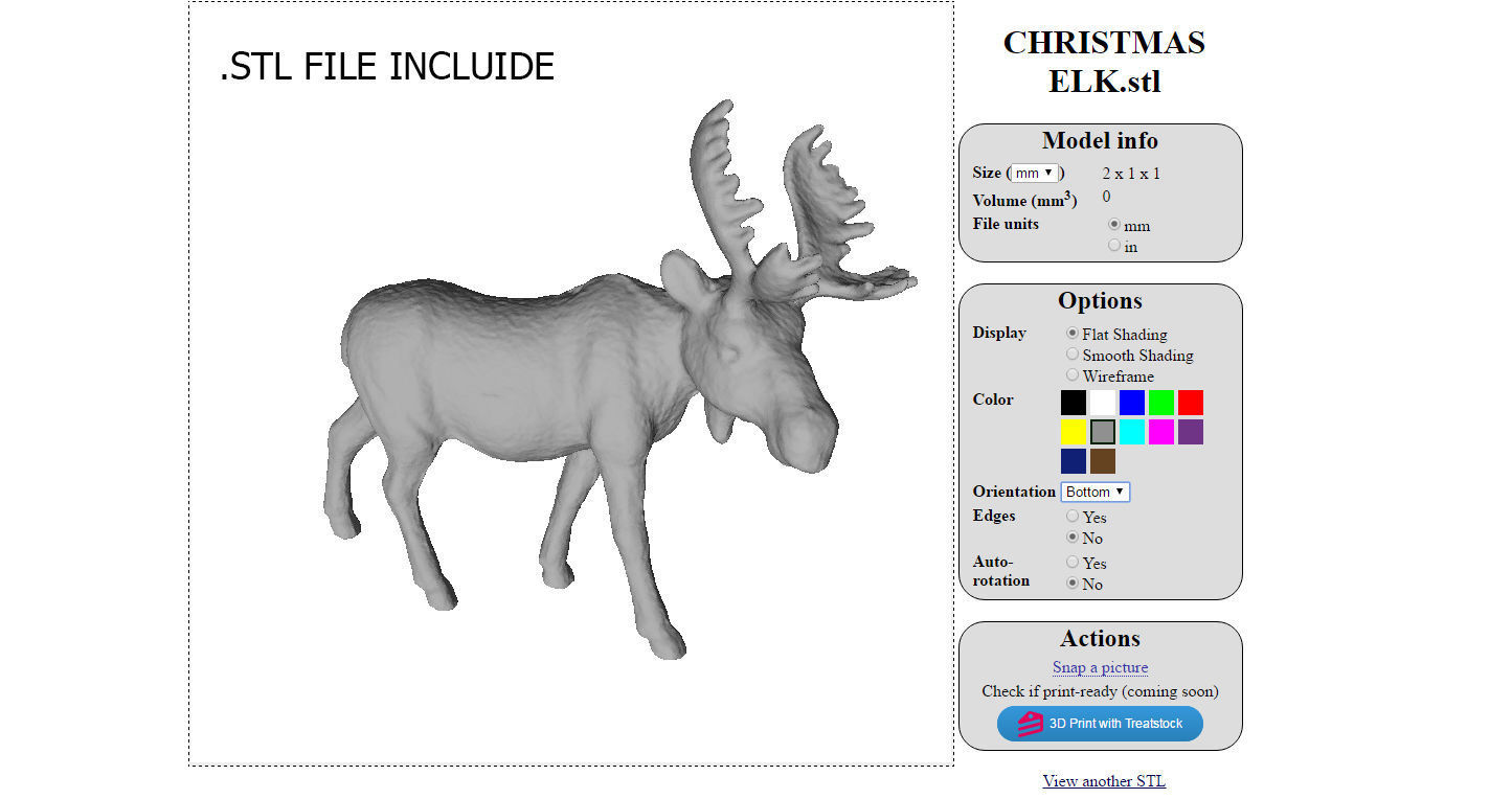 CHRISTMAS ELK Low-poly 3D model_15