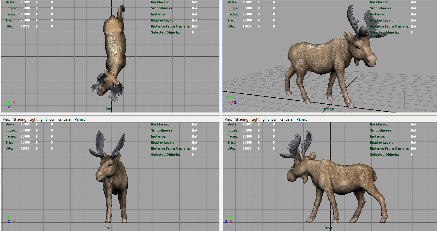 CHRISTMAS ELK Low-poly 3D model_7