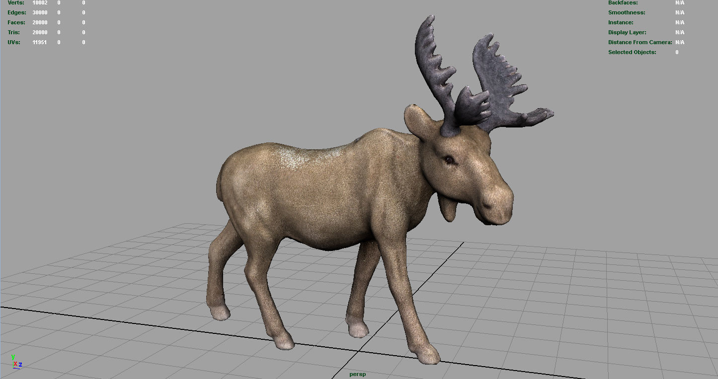 CHRISTMAS ELK Low-poly 3D model_2