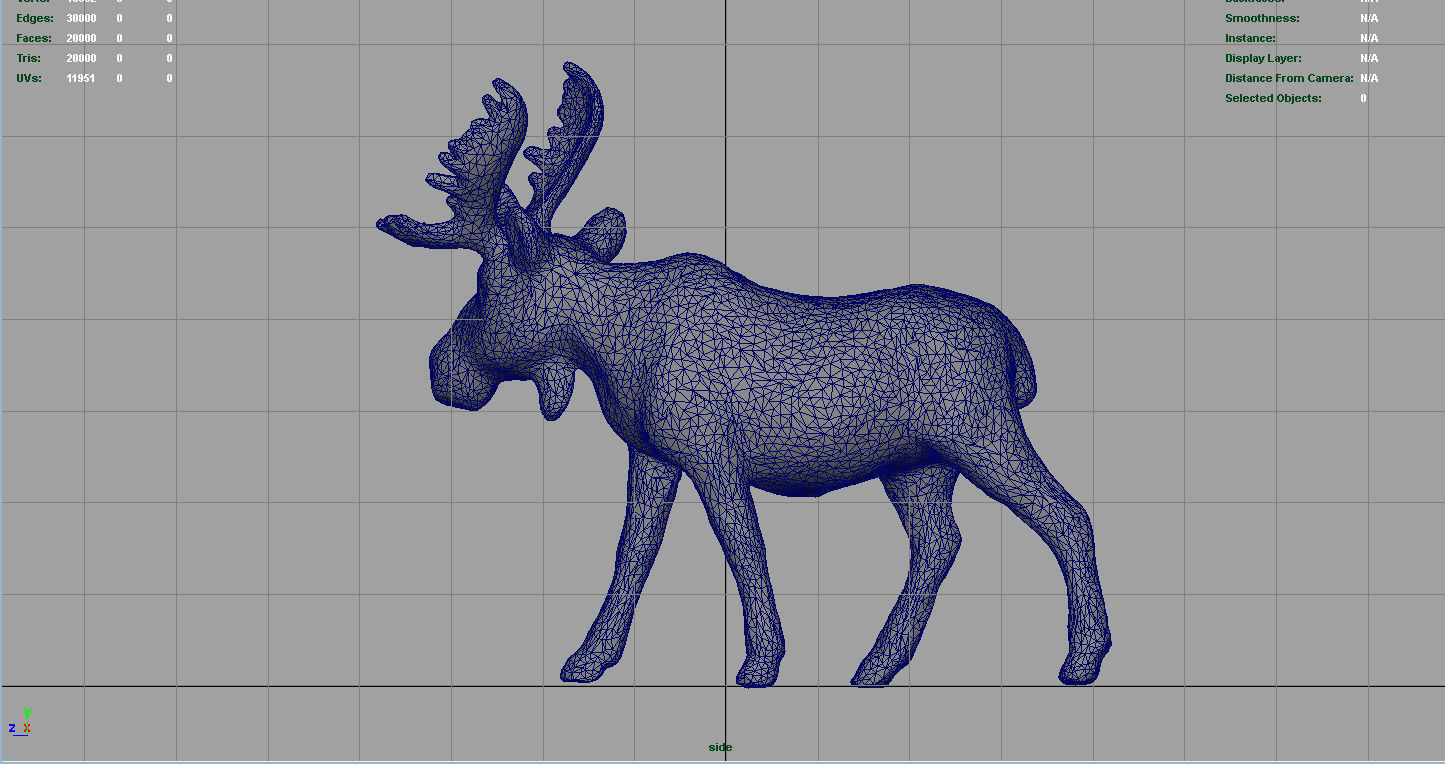 CHRISTMAS ELK Low-poly 3D model_12