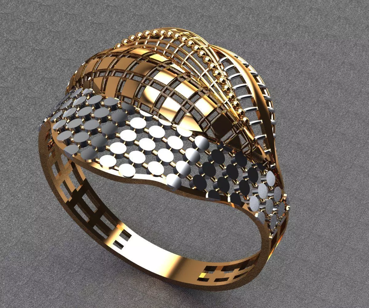 643 DualTone Weave Ring 2gm 3D print model