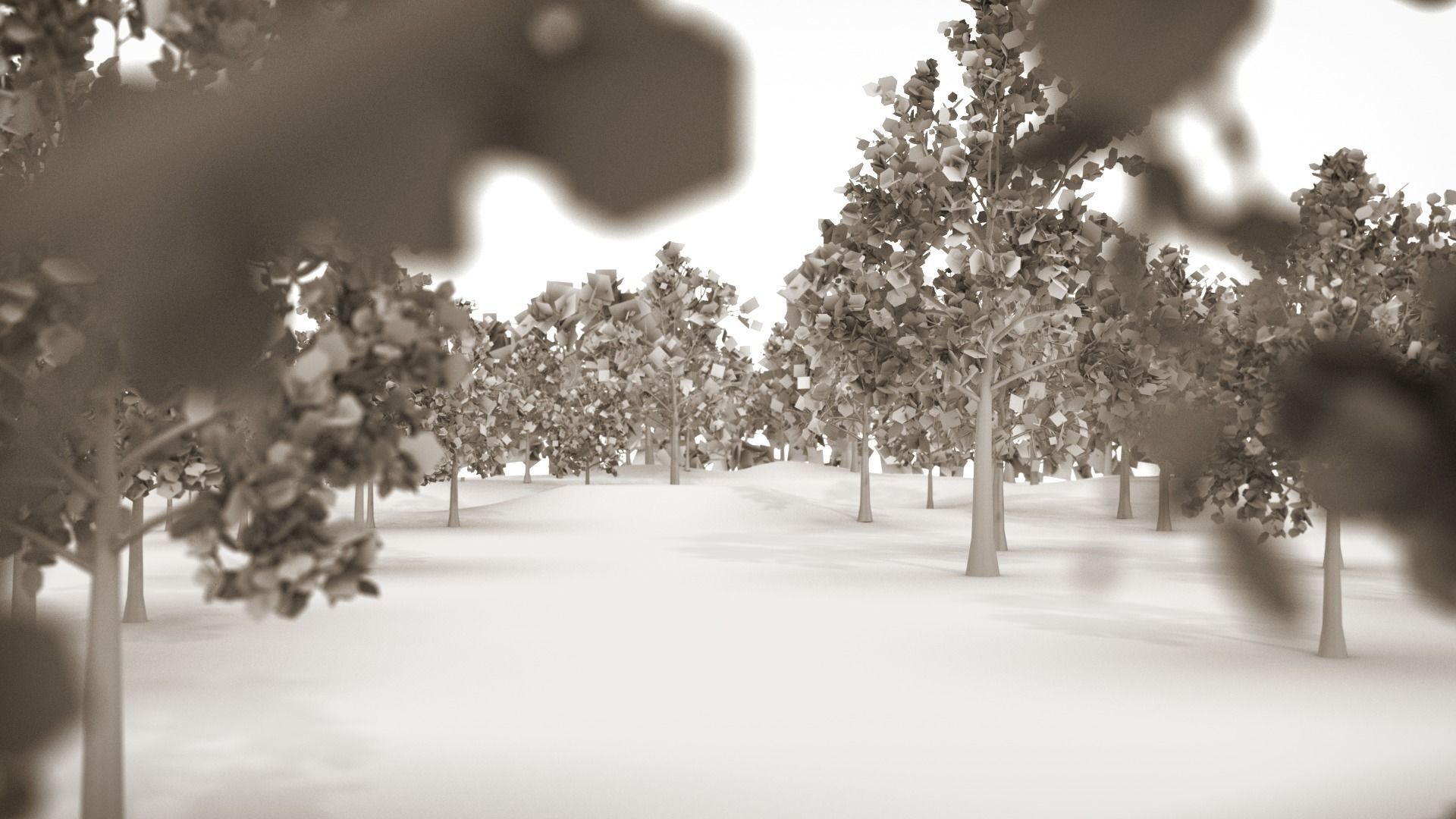 Leafy Tree LOD Pack Low-poly 3D model_5