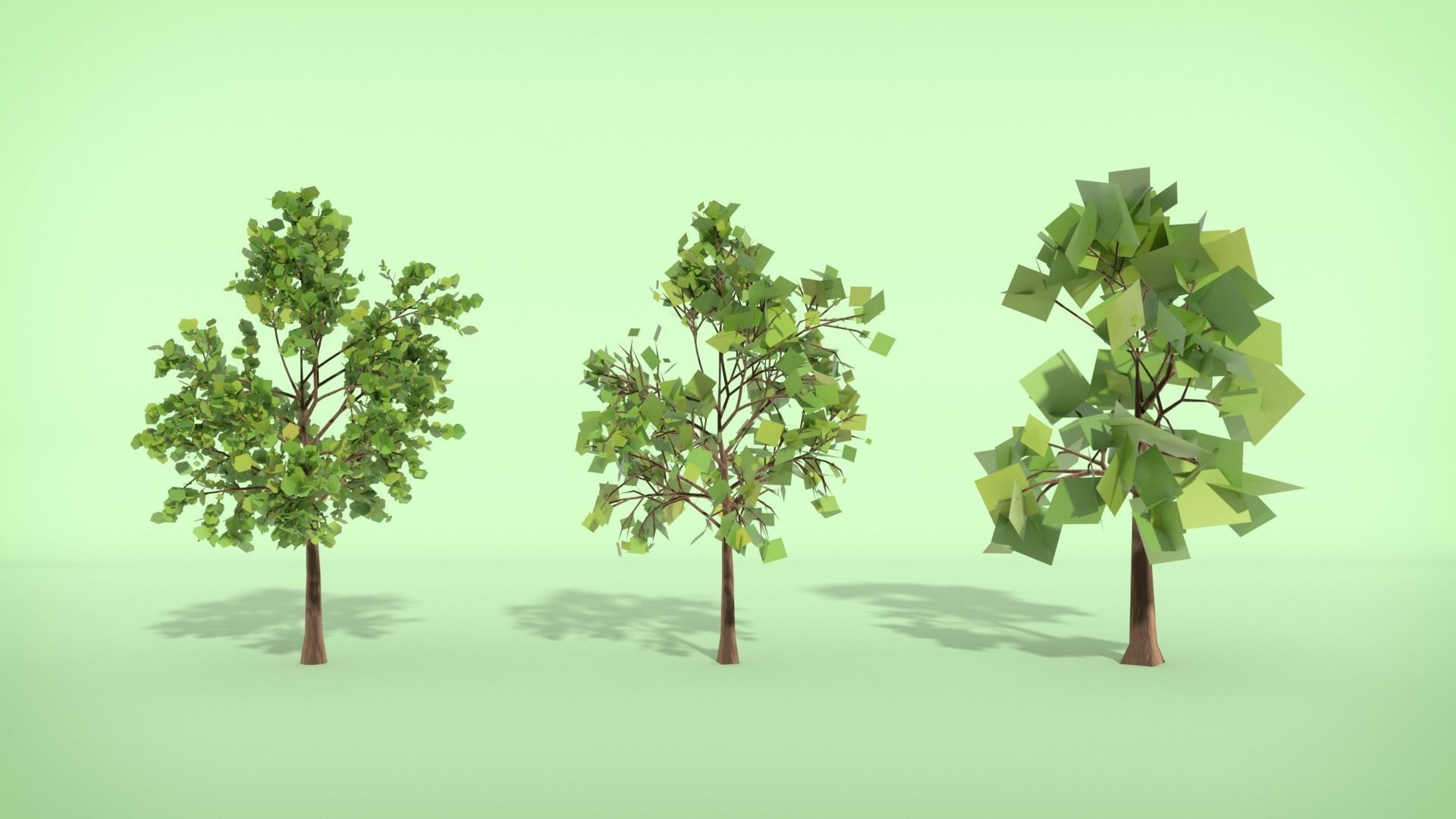 Leafy Tree LOD Pack Low-poly 3D model_0