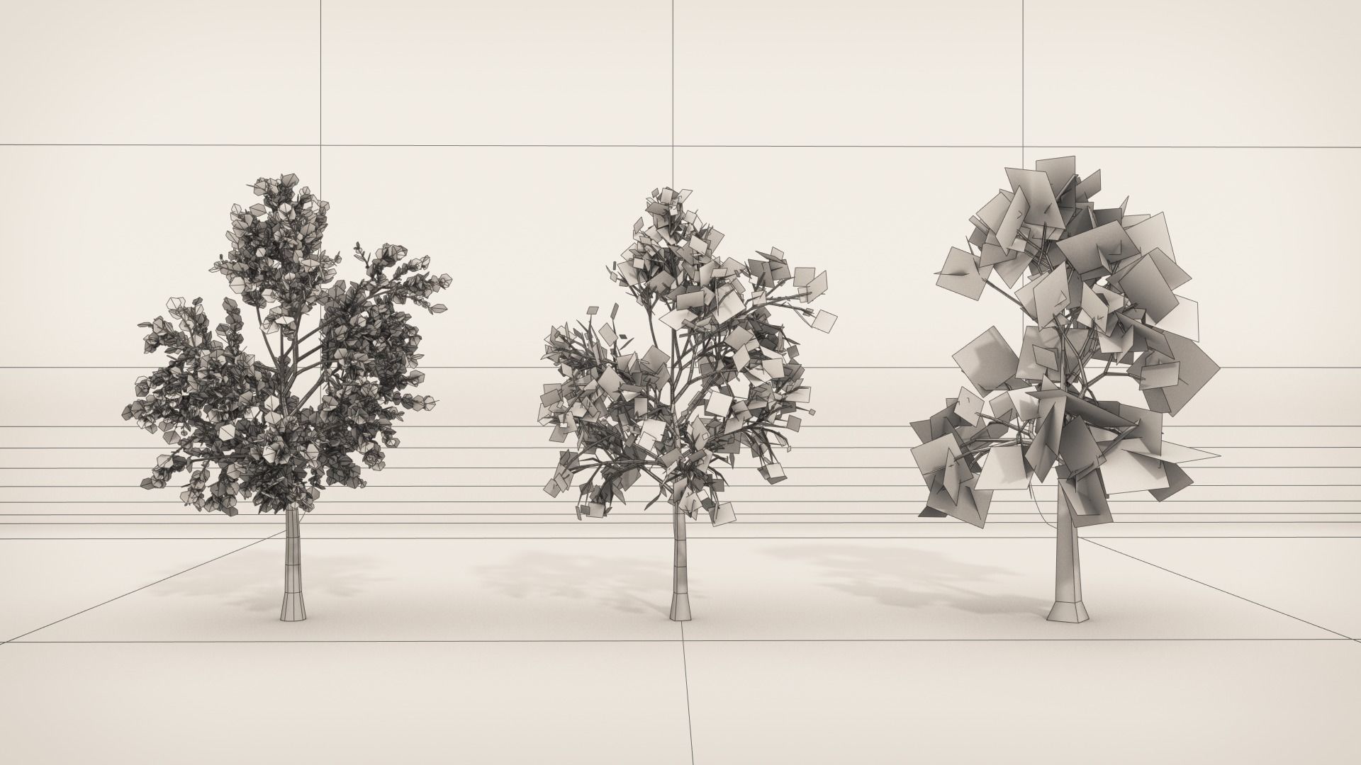 Leafy Tree LOD Pack Low-poly 3D model_1