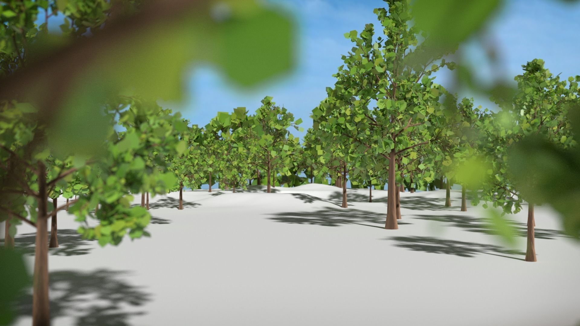 Leafy Tree LOD Pack Low-poly 3D model_4