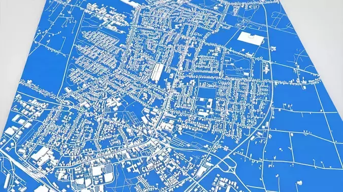 Cityscape Papenburg Germany  3D model 3