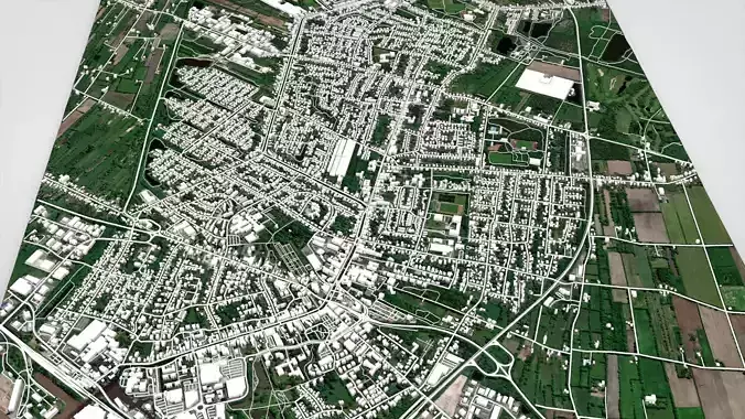 Cityscape Papenburg Germany  3D model 2