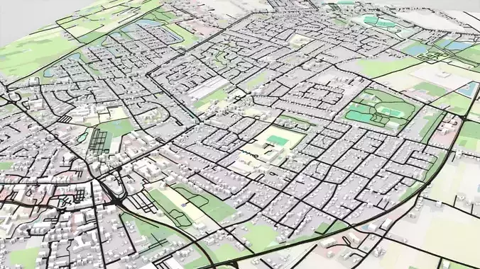 Cityscape Papenburg Germany  3D model 4